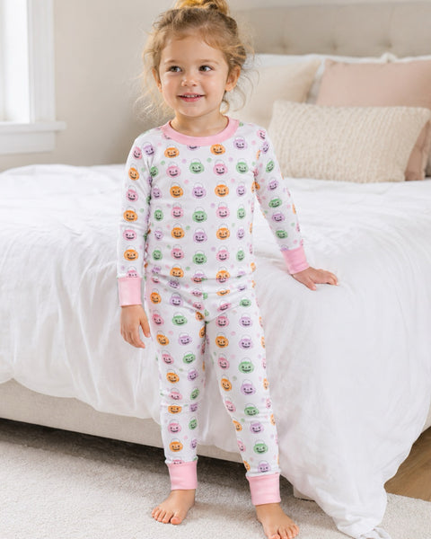 Pink Pumpkin Candy Pail Pima Pajama