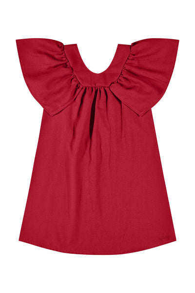 Red Linen Dress