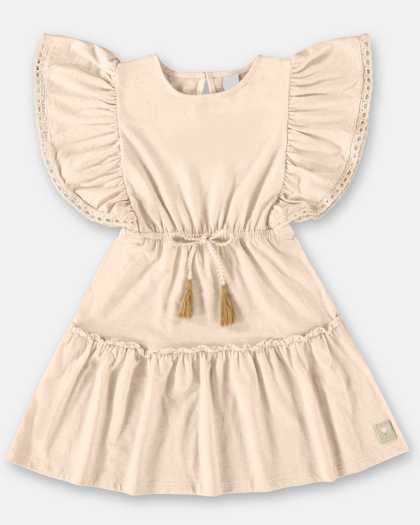 Beige Tiered Dress