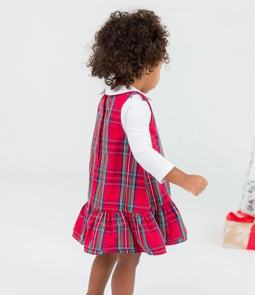 Holiday Plaid Jumper Dress