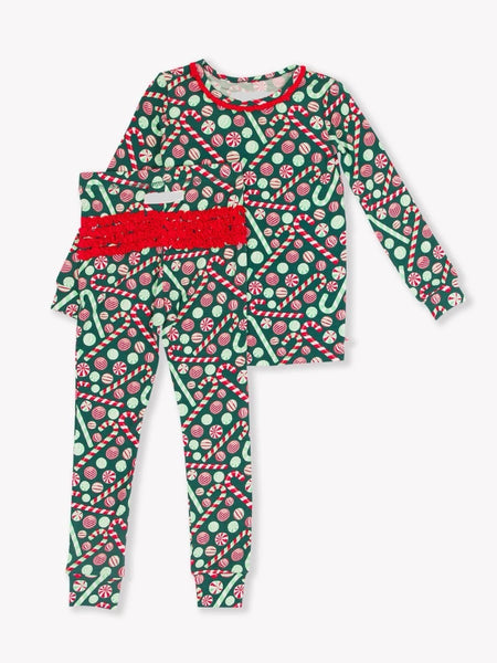 Peppermint Ruffle Pajama Set