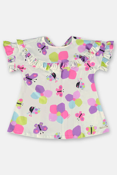 Flowers & Butterflies Jersey Dress