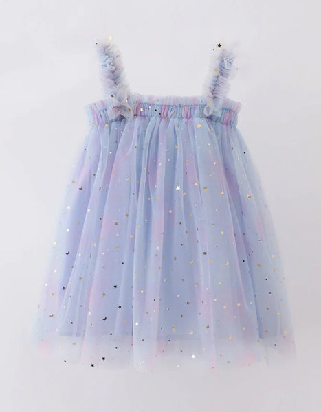 Moon & Stars Blue Tulle Dress