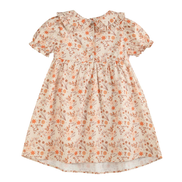 Delicate Floral Collared Dress