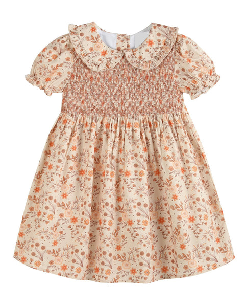 Delicate Floral Collared Dress