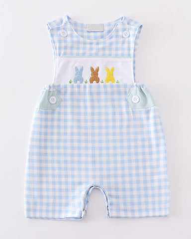 Blue Gingham Bunny Jon Jon