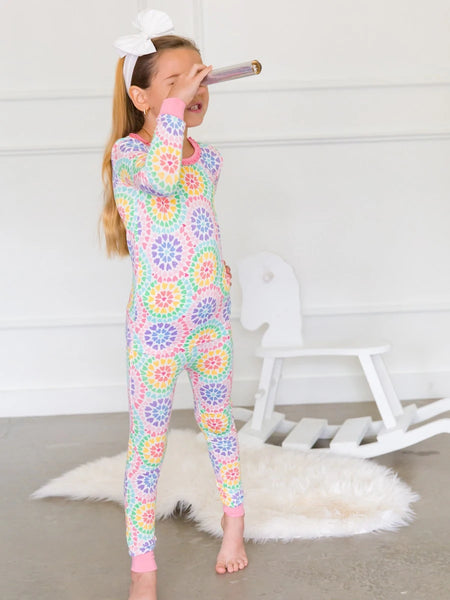 Colorful Kaleidoscope Hearts Pajama Set