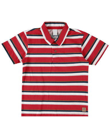 Red Striped Polo Shirt: 4T & 6Y