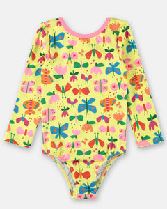 Neon Butterfly Garden One Piece Swimsuit