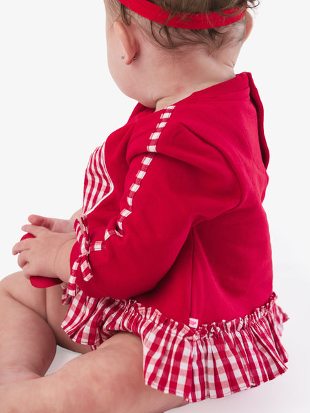 Red Gingham Heart Bloomer Set