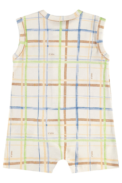 Triceratop Button-Up Romper