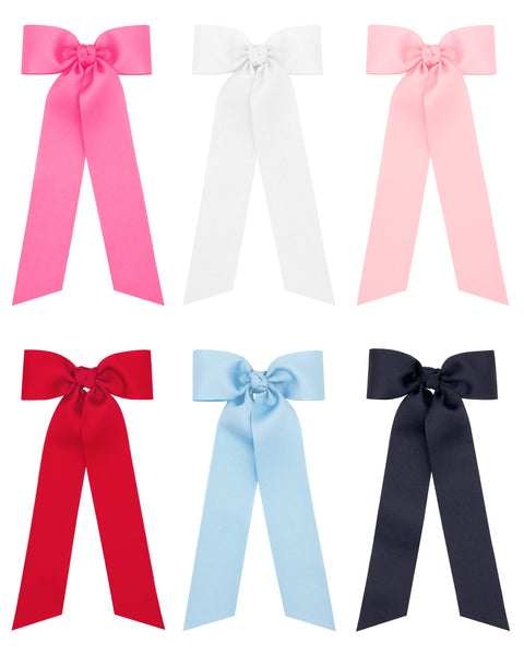 Hair Bowtie with Knot Wrap and Streamer Tails (Variety of Colors)