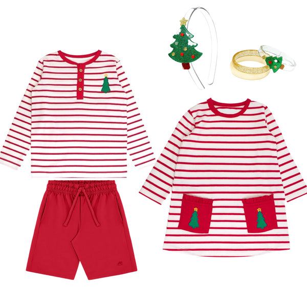 Christmas Tree Red Stripe Dress