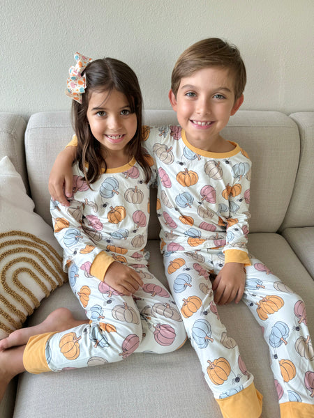 Pumpkin Unisex Two Piece Pajama