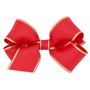 Metallic Edge Hair Bow (mini & Medium)