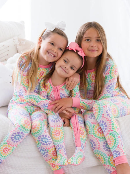 Colorful Kaleidoscope Hearts Pajama Set