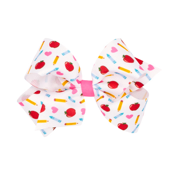 Back To School Grosgrain Hair Bows