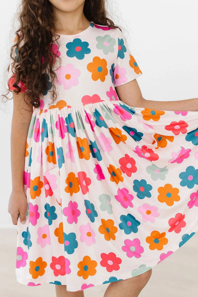 Retro Floral Pocket Dress