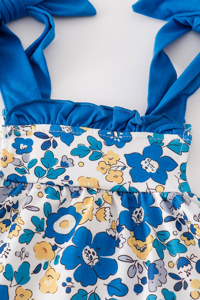 Blue Blooming Top & Bloomer Set: 2T