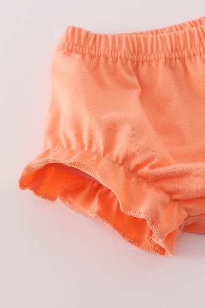 Pumpkin Plaid Bloomer Set: 2T