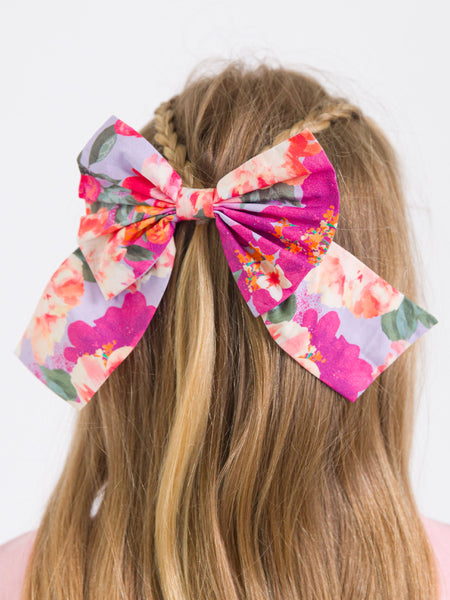 Floral Valley Woven Bow Hair Clip