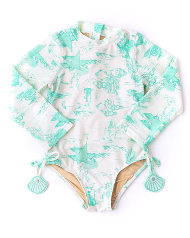 Mermaid Long Sleeve One Piece Swimsuit