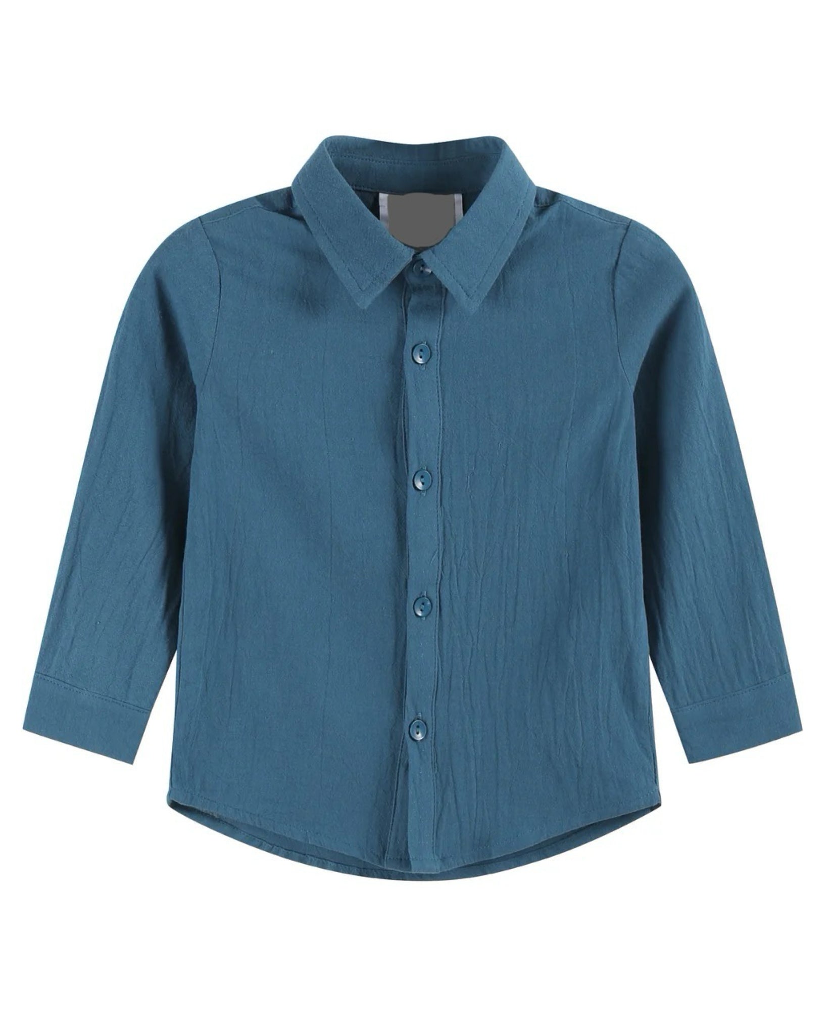 Cobalt Blue Button-Up Shirt