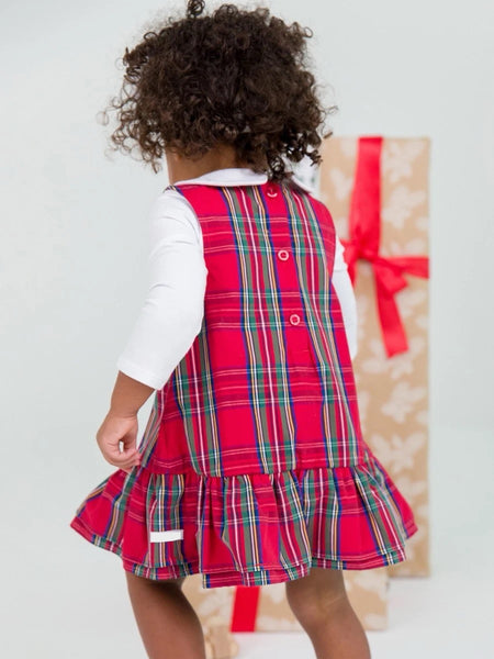 Holiday Plaid Jumper Dress