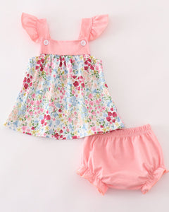 Charming Floral Top & Bloomer Set