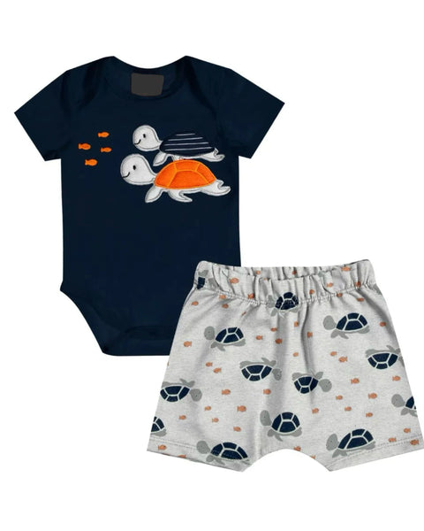 Navy & Grey Turtles Set
