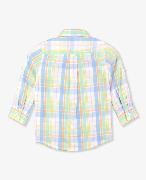 Plaid Long Sleeve Button Down Shirt