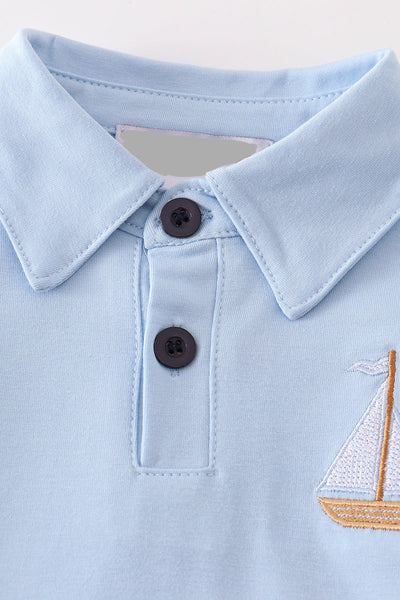 Sailboat Embroidery Polo