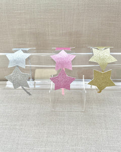 Three Glitter Stars Headband