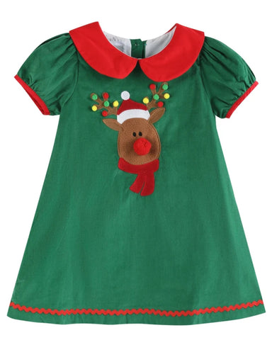 Green Reindeer Dress