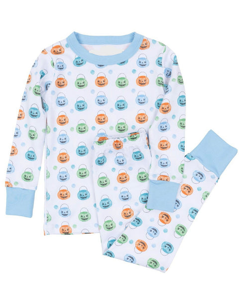 Blue Pumpkin Candy Pail Pima Pajama