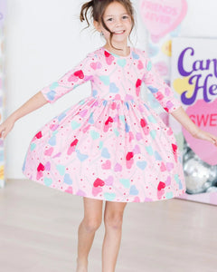 Heart Lollipops Pocket Twirl Dress