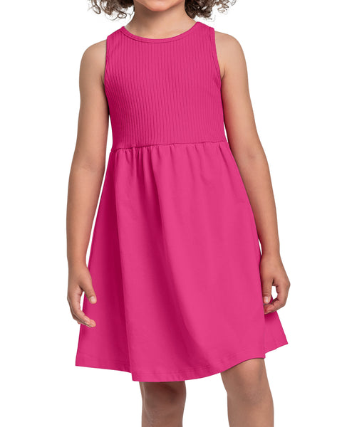 Fuchsia Ribbed Tank Dress: 4T & 12Y