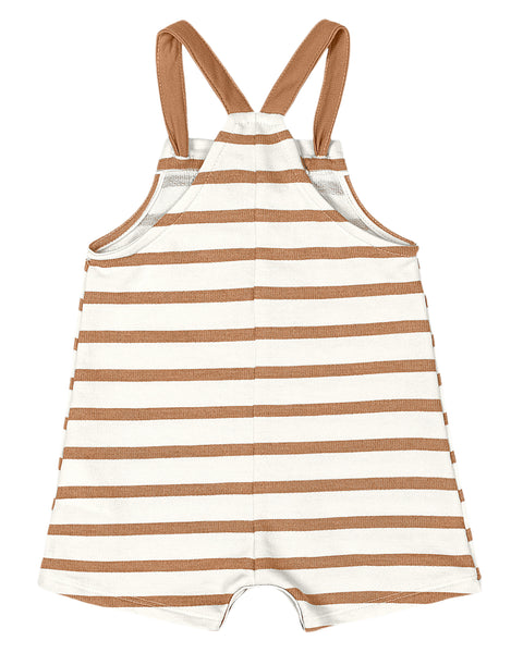 Dino Striped Overall Set