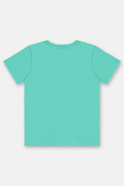Aqua Button Tee: 2T & 4T