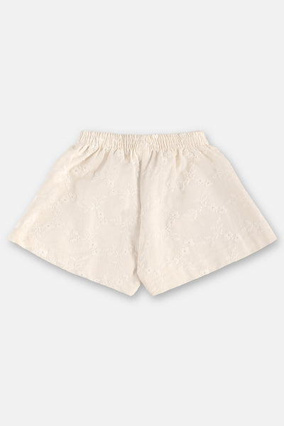 Flower Embroidered Woven Set: 3T