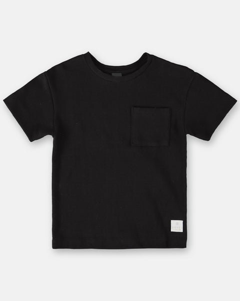Textured Black T-Shirt