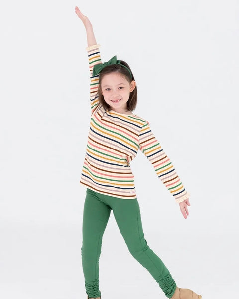 Ivy Ruched Bow Leggings: 7Y