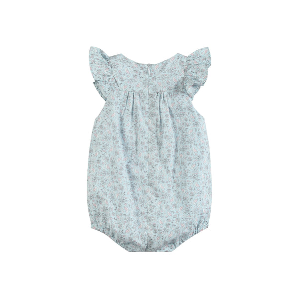 Floral Dove Smocked Romper