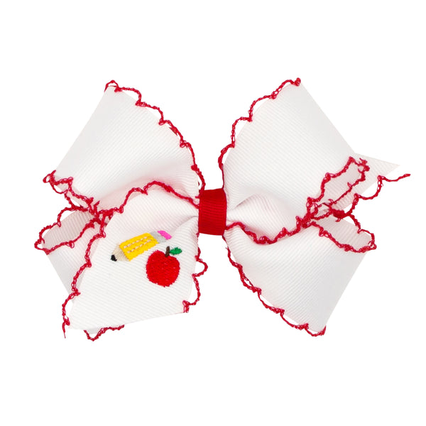 Back to School Moonstitch Hair Bows