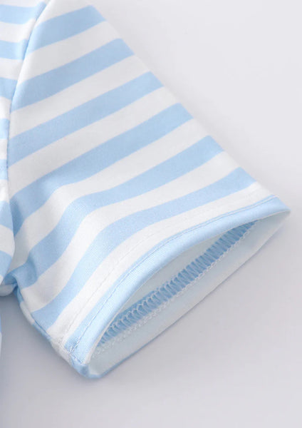 Blue Stripes Rabbit Pajama