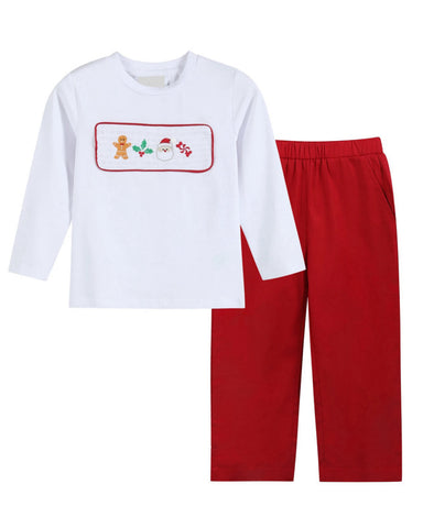 Christmas Smocked Boy Set