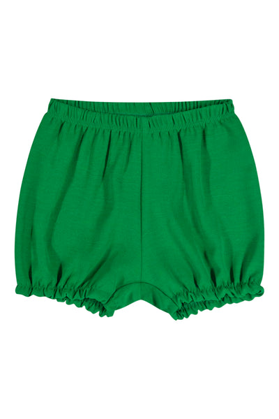 Woven Green Blouse & Shorts Set with Headband