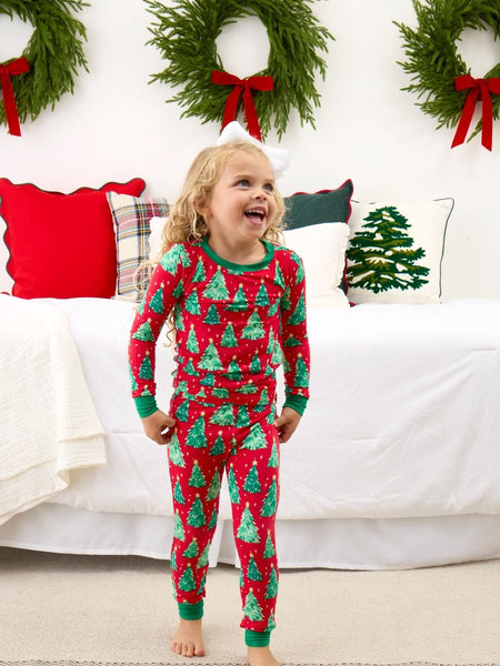 Christmas Tree Unisex Bamboo Pajama Set