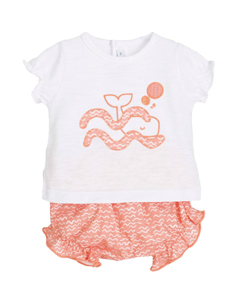 Coral Waves Whale Bloomer Set