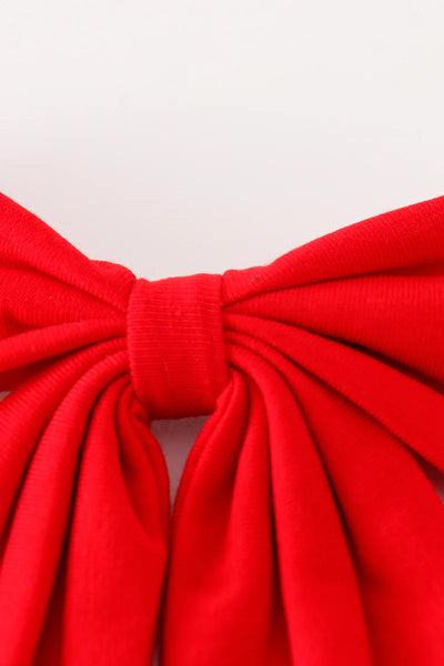 Red Holiday Hair Bow